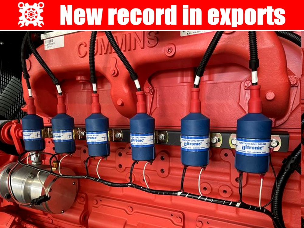 Our company has set a new record in exports